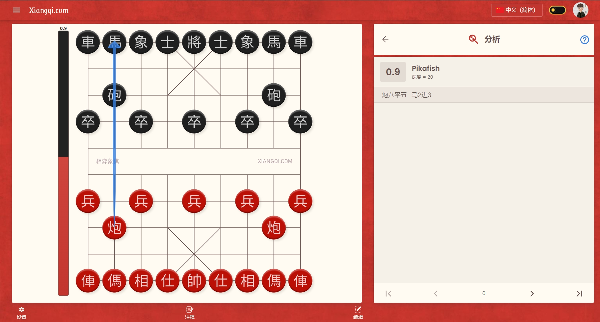 在棋盤上畫箭頭的操作示意圖