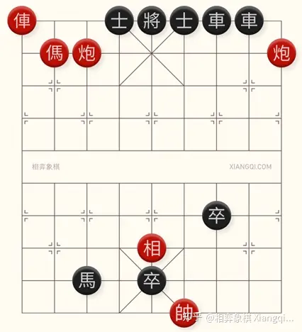 攔截封鎖戰術殘局示意圖
